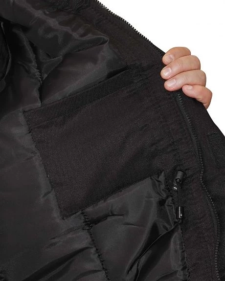Куртка СИРИУС-БЕЗОПАСНОСТЬ зимняя удлиненная, черная - фото 3 - id-p163977162
