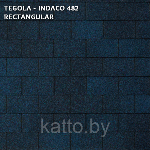 Битумная черепица TEGOLA RECTANGULAR, Indaco 482