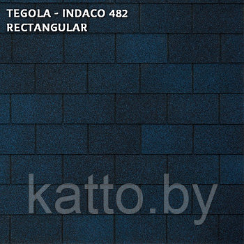 Битумная черепица TEGOLA RECTANGULAR, Indaco 482