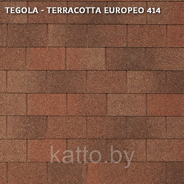 Битумная черепица TEGOLA RECTANGULAR, Terracotta Europeo 414