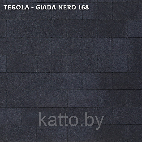 Битумная черепица TEGOLA RECTANGULAR, Giada Nero 168