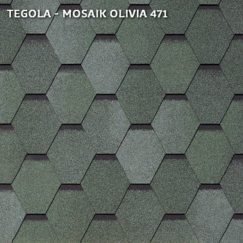 Битумная черепица TEGOLA MOSAIK, Oliva 471