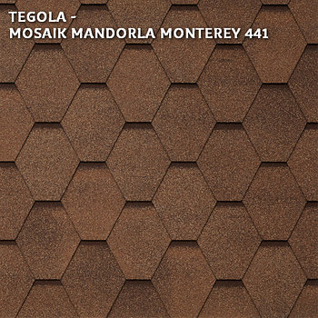 Битумная черепица TEGOLA UNICA MOSAIK, Mandorla Monterey 441