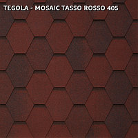 Битумная черепица TEGOLA MOSAIK, Tasso Rosso 405