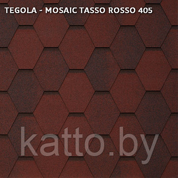Битумная черепица TEGOLA MOSAIK, Tasso Rosso 405
