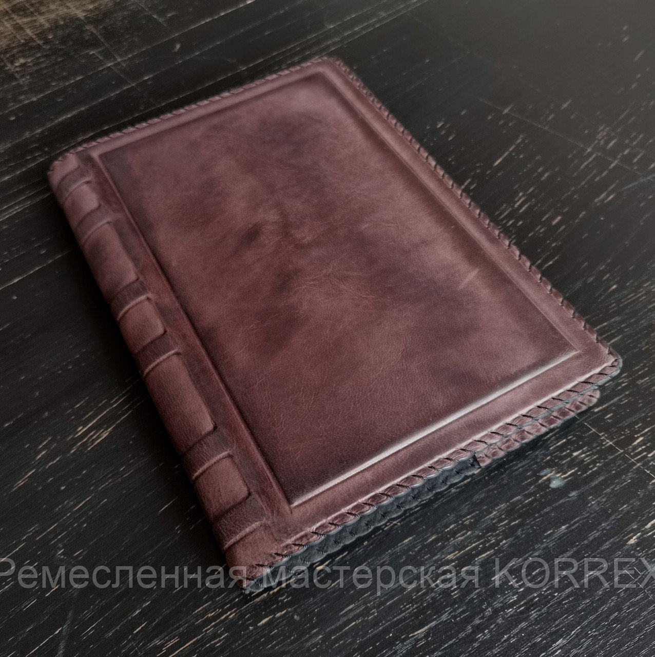 Съемная кожаная обложка на ежедневник ф-та А5 (коричн. состаренный) Арт. 4-204