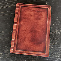 Съемная кожаная обложка на ежедневник ф-та А5 (рыже-корич) Арт. 4-210