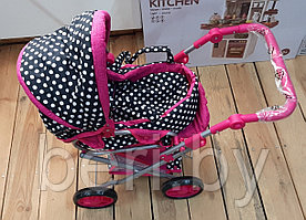 Коляска для кукол с люлькой, коляска-трансформер MELOBO 9346, от 2-х лет, розовая