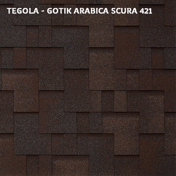 Битумная черепица TEGOLA GOTHIK, Arabica Scurа 421