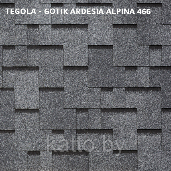 Битумная черепица TEGOLA GOTHIK, Ardesia Alpina 466