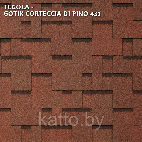 Битумная черепица TEGOLA GOTHIK, Corteccia di Pino 431