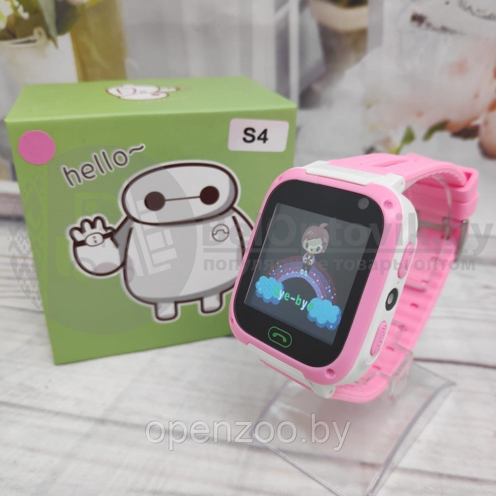 Детские умные часы SMART BABY S4 с функцией телефона Голубые с черным - фото 9 - id-p163987717