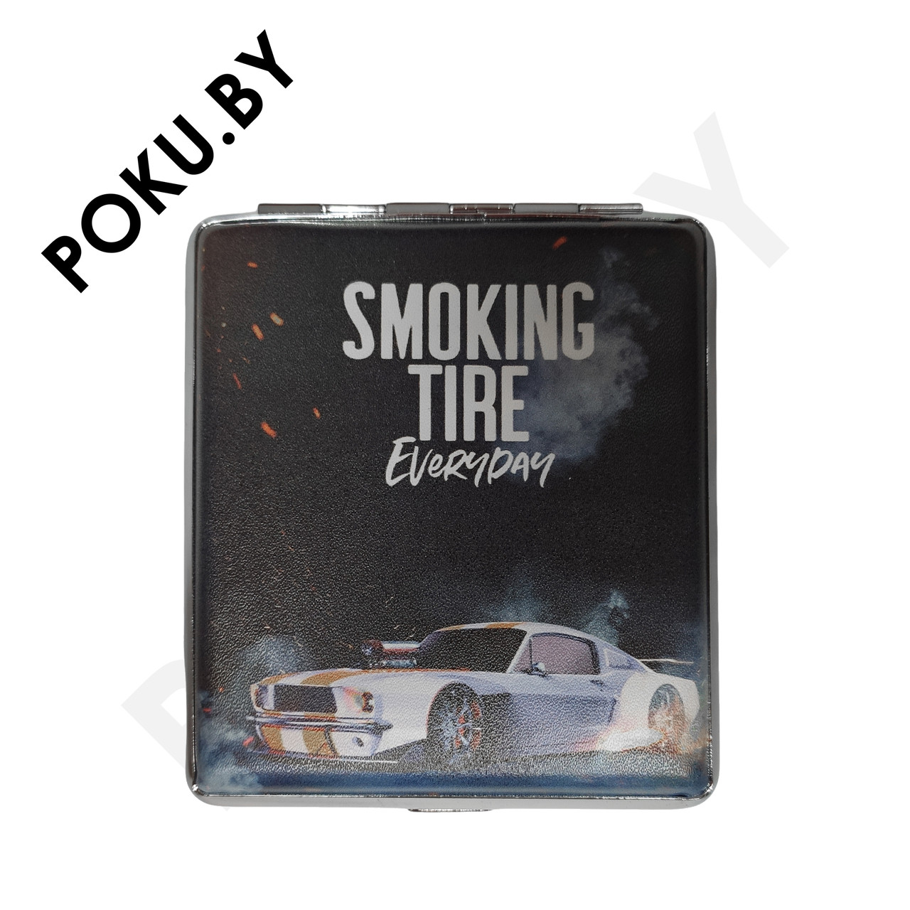 Портсигар «Smoking Tire», 9.6 × 9.6 см(Только Самовывоз)
