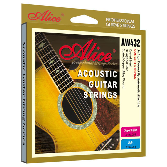 Alice AW432P-SL Комплект струн для акустической гитары, медь, цветные наконечники, 11-52 - фото 1 - id-p164020147
