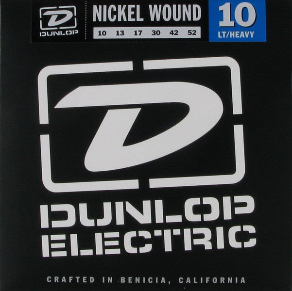 Dunlop DEN1052 Комплект струн для электрогитары, никелированные, Light/Heavy, 10-52