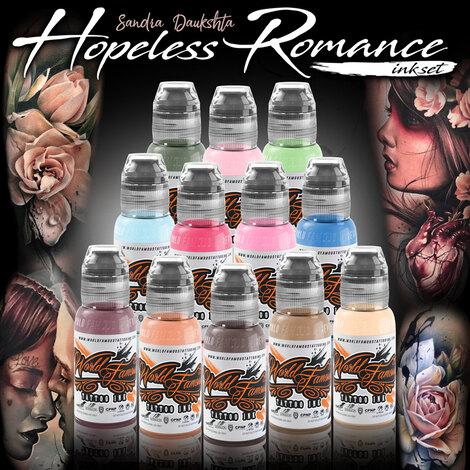 Краска World Famous Tattoo Ink SANDRA DAUKSHTA HOPELESS ROMANCE INK SET  30мл