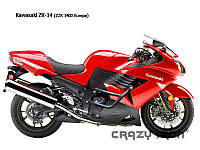 Дуги KAWASAKI Ninja ZX-14R, ZZR1400 `06-`11 "CRAZY IRON"