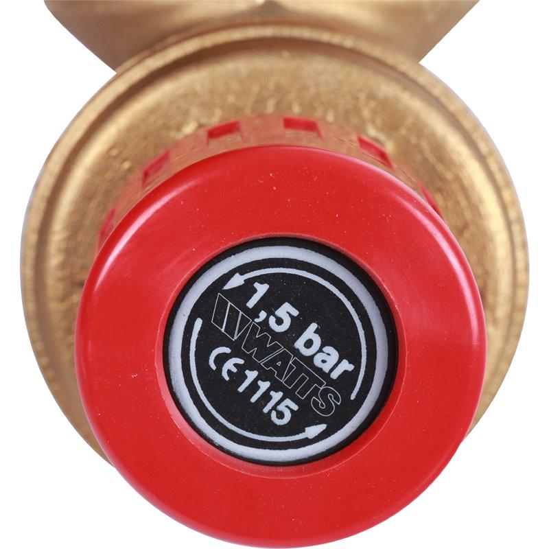 Watts SVH 1 1/4" x 1 1/2" 1,5 bar предохранительный клапан для систем отопления - фото 3 - id-p89616595