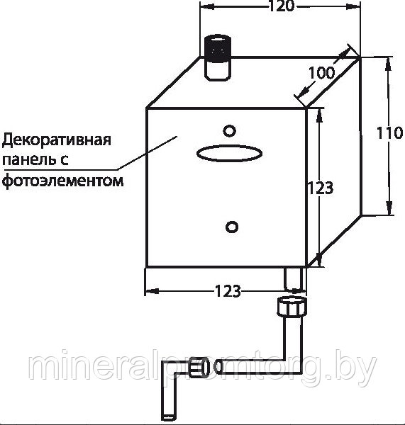 Сенсорный кран для писсуара Variosan (встроенный) Артикул: SN607216 - фото 4 - id-p164030198