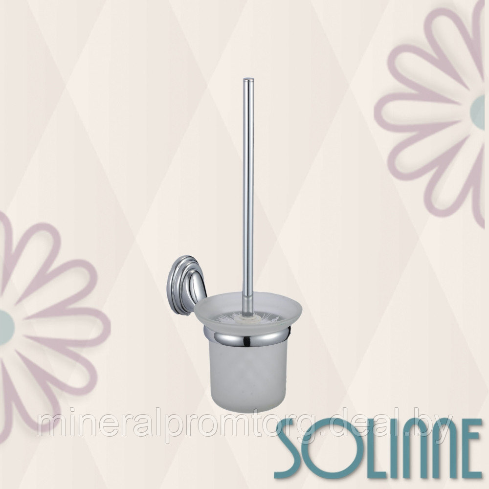 Ершик туалетный стеклянный Solinne 15161, хром, стекло-сатин - фото 1 - id-p164031405