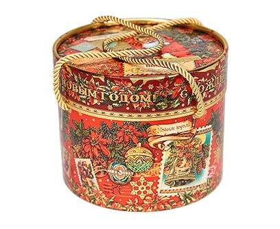 Новогодняя упаковка Туба Лично в руки 1000-1500г, туба