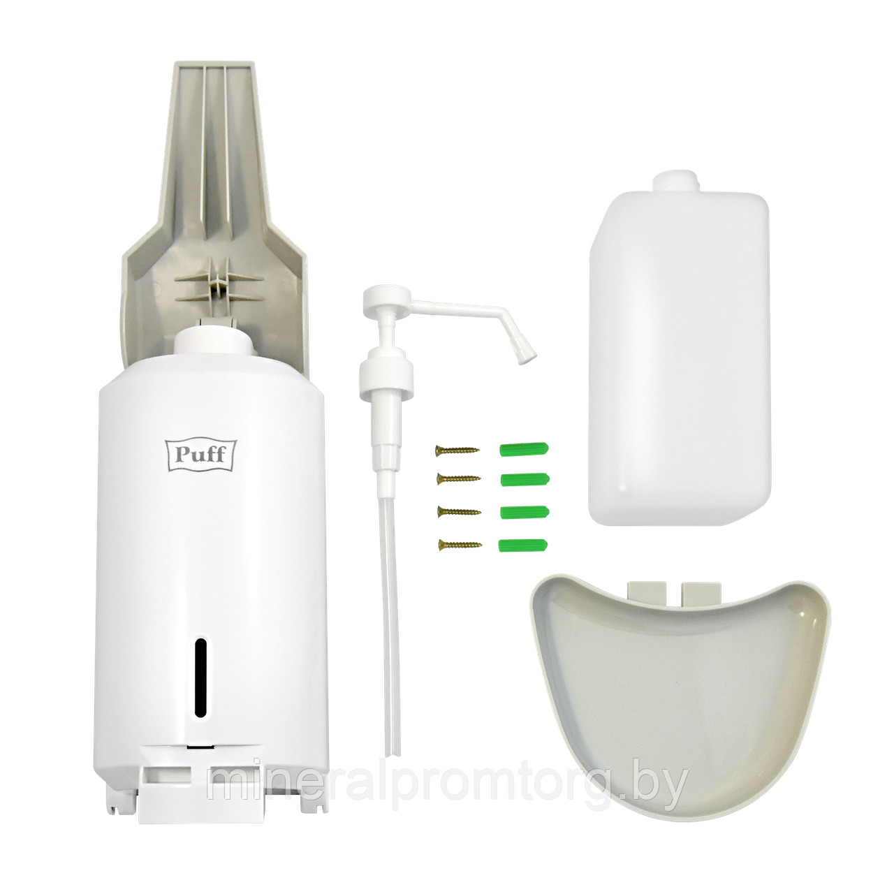 Локтевой дозатор PUFF-8193 для жидкого мыла и антисептиков (спрей/капля) с каплесборником (1000мл) - фото 4 - id-p164031507