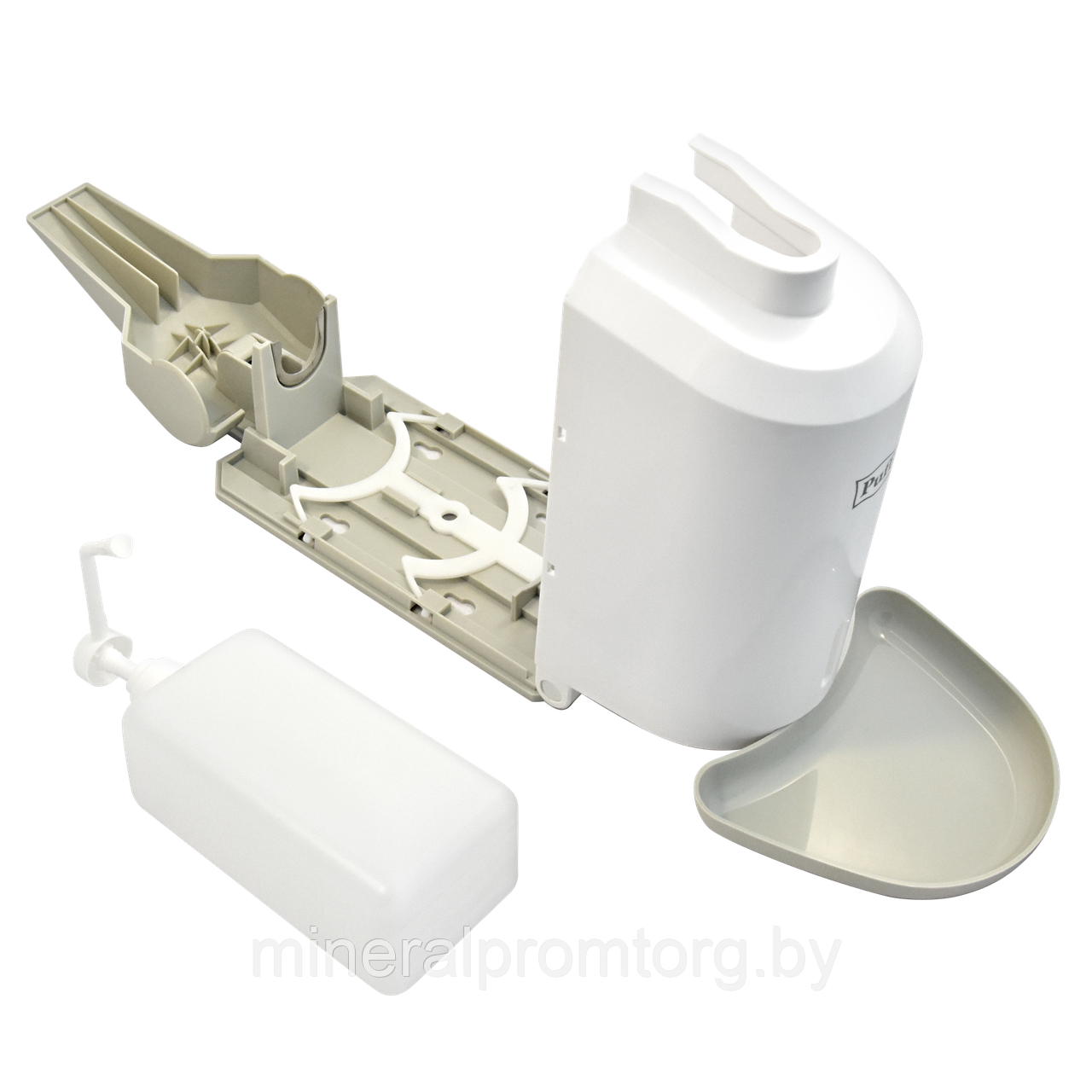 Локтевой дозатор PUFF-8193 для жидкого мыла и антисептиков (спрей/капля) с каплесборником (1000мл) - фото 5 - id-p164031507