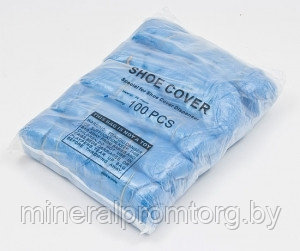 Одноразовые полиэтиленовые бахилы с пластиковыми зацепами