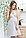 П16504 Сорочка женская для беременных и кормящих серый меланж/белый, фото 2