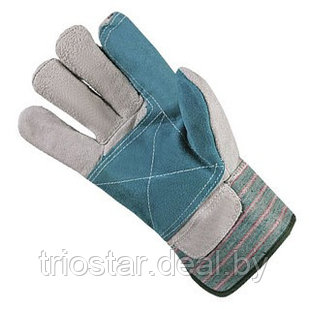 Перчатки Докер спилковые комбинированные с усиленным пальцем