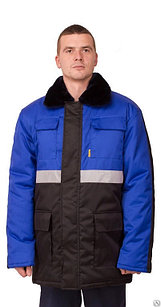 Куртка утеплённая Профессионал (черный с синим)