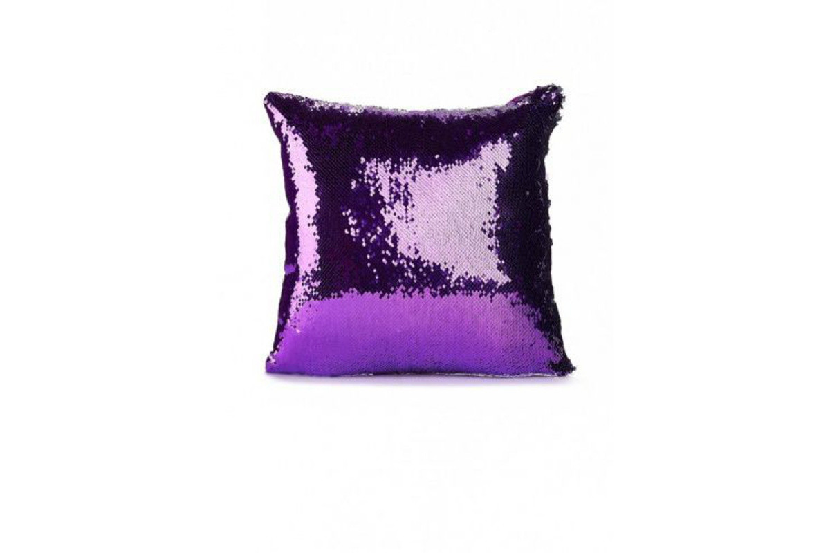 Подушка декоративная «РУСАЛКА» цвет фиолетовый/серебро