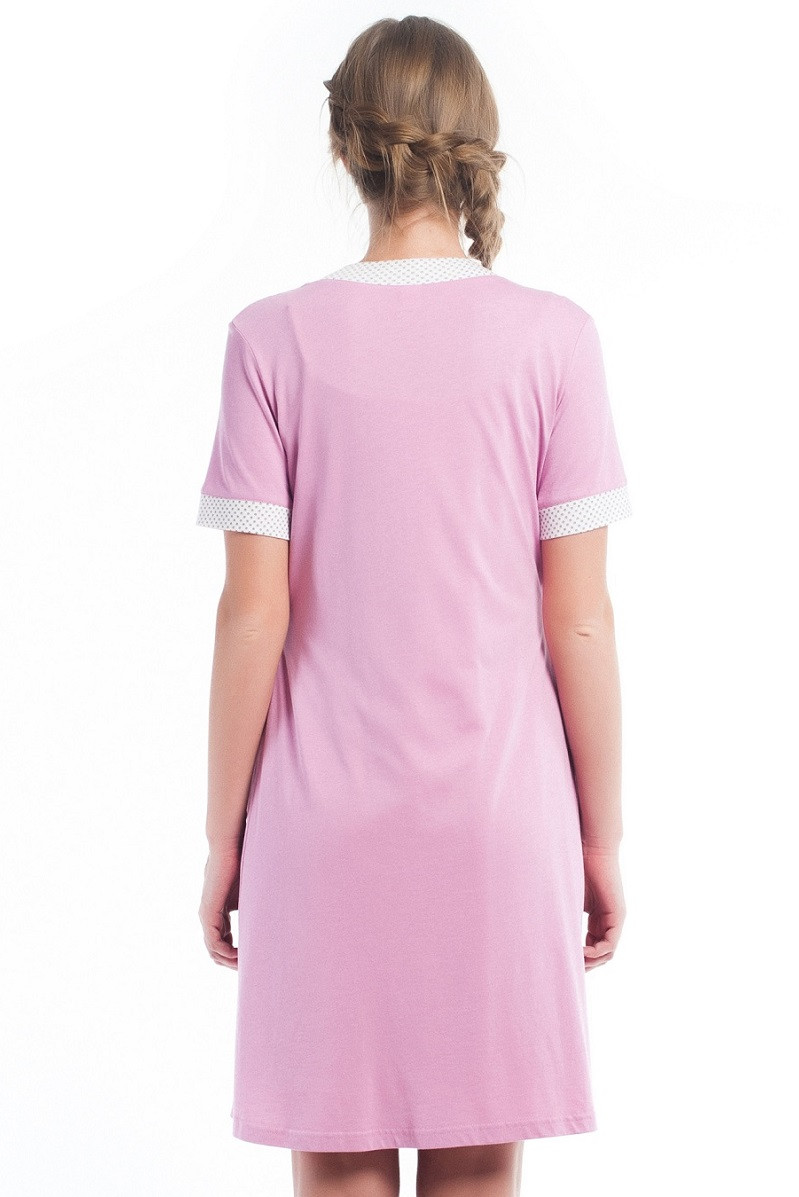 426605.7428 Комплект для роддома (халат+ночная сорочка) розово-малиновый/принт - фото 2 - id-p163902806
