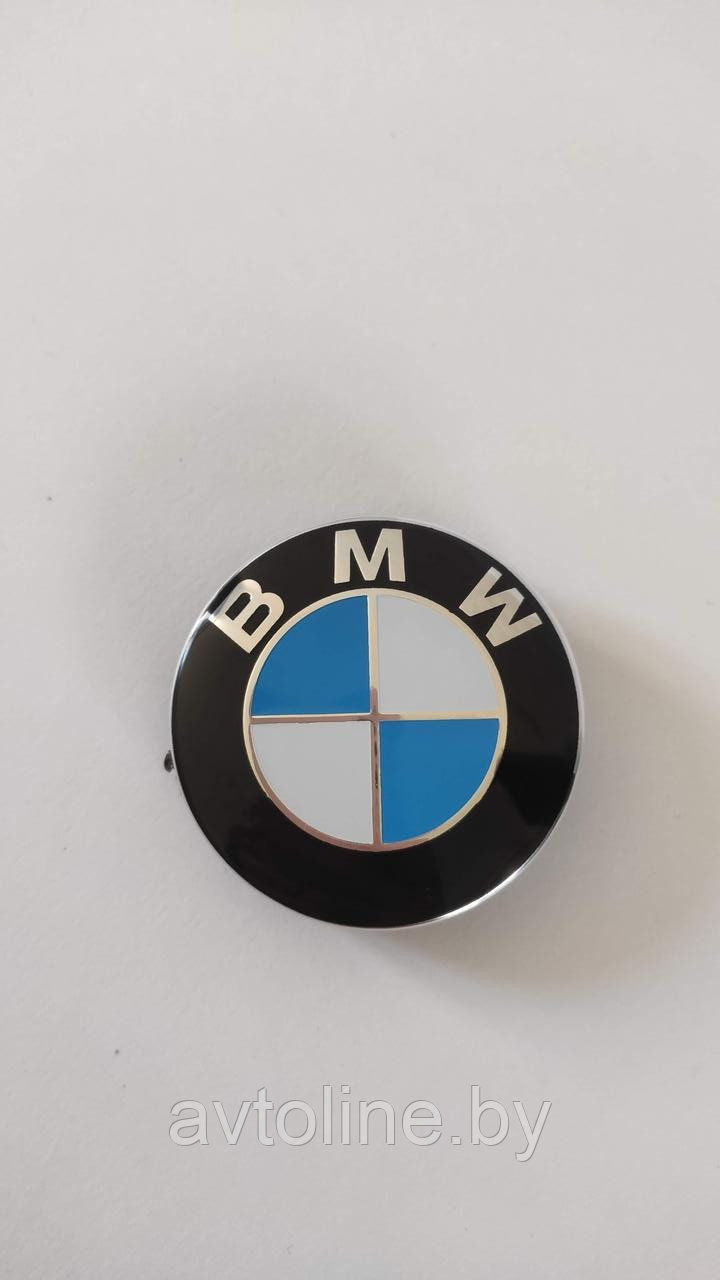 Заглушка литого диска BMW 54/52мм (сине-белая) 36136783536