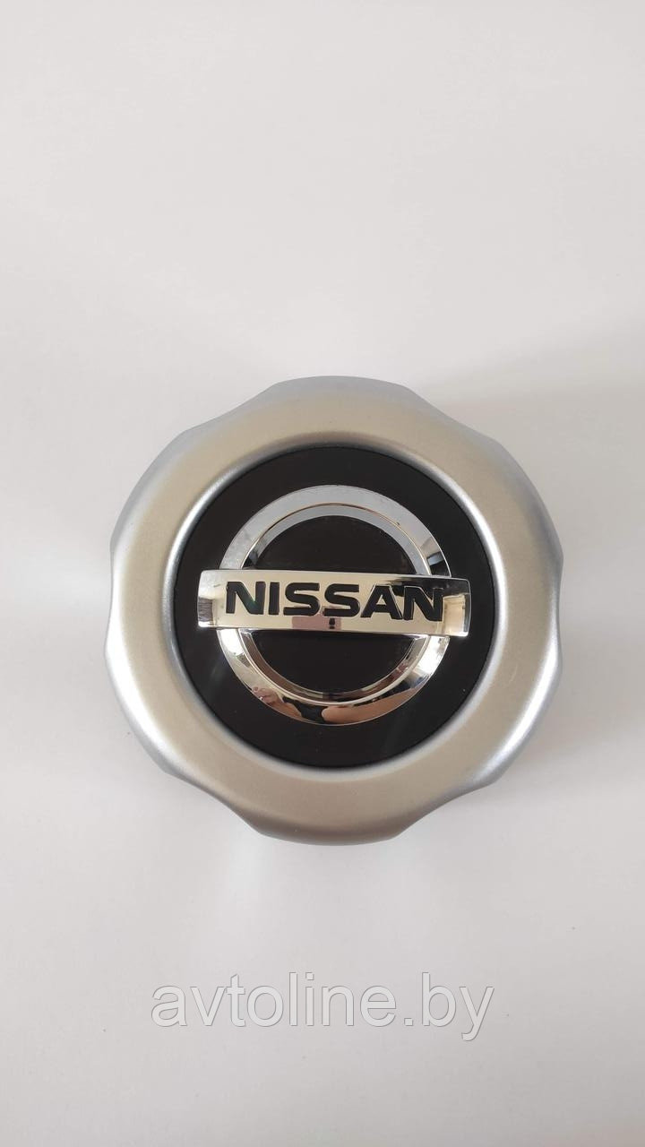 Заглушка литого диска NISSAN 130/111мм серая/хром NIS130, фото 1