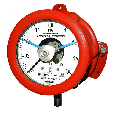 ДМ2005Сг1ЕхКс, ДВ2005Сг1ЕхКс, ДА2005С Манометры, вакуумметры, мановакуумметры сигнализирующие взрывозащищённые - фото 1 - id-p164059035