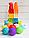 HE0231 Набор тактильных шариков кубиков 20 предметов, развивающий набор массажных, тактильный шариков, Huanger, фото 2