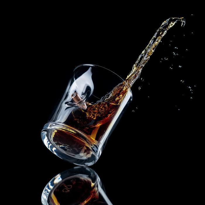 Набор Стакан с пулей и 3 камня в мешочке для виски "Непробиваемый", 250 мл. - фото 3 - id-p164085304