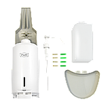 Локтевой дозатор PUFF-8193 для жидкого мыла и антисептиков (спрей/капля) с каплесборником (1000мл) настольный, фото 4