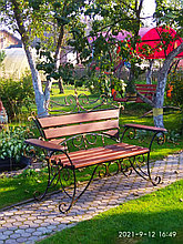 Скамейка кованая №15