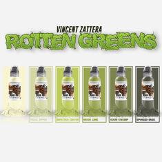 Краска World Famous Tattoo Ink Rotten Greens Vincent Zattera Set - 6шт 30мл