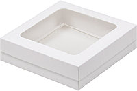 Коробка для клубники в шоколаде, (белая), 150х150х h40 мм
