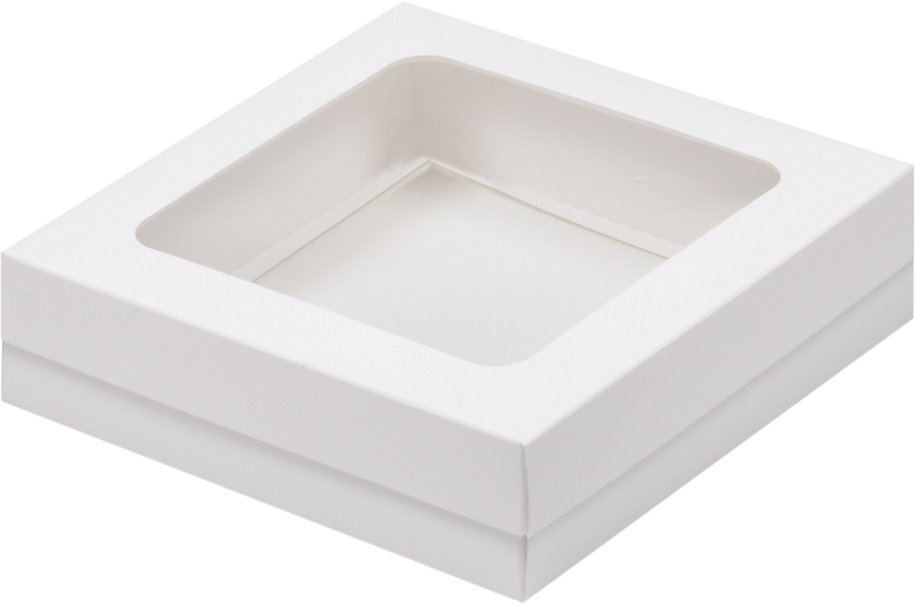 Коробка для клубники в шоколаде, (белая), 150х150х h40 мм - фото 1 - id-p164130528
