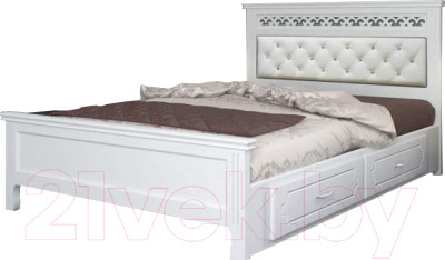 Двуспальная кровать Bravo Мебель Грация 160x200 с ящиками