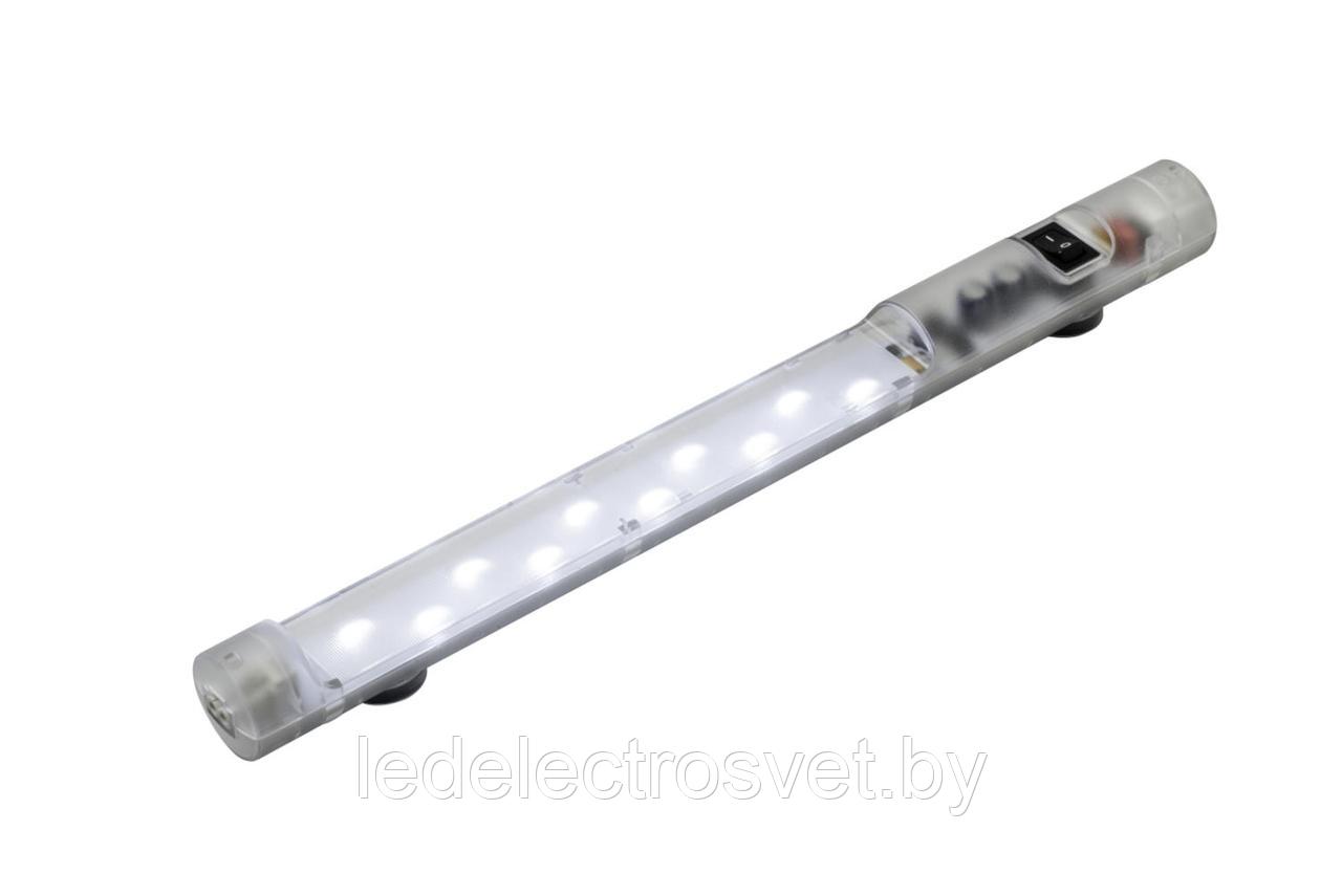 Светильник светодиодный LED 025 Ecoline, 5Вт, 100-240VAC, с выкл, крепление магнитное, 351х39х32мм, пружинная