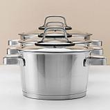 Manhattan (Essentials) BergHOFF кастрюля 24 см 4.9 л со стеклянной крышкой, фото 3