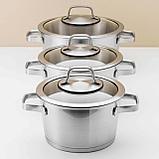 Manhattan (Essentials) BergHOFF кастрюля 24 см 4.9 л со стеклянной крышкой, фото 2