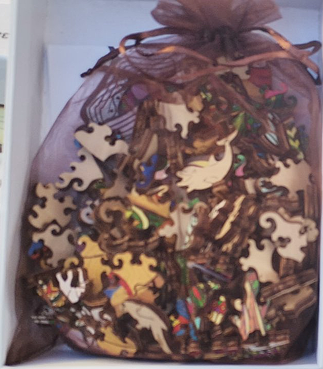 Puzzle / Фигурный деревянный пазл-головоломка "красивая бабочка", 100 уникальных деталей из дерева - фото 2 - id-p164157575