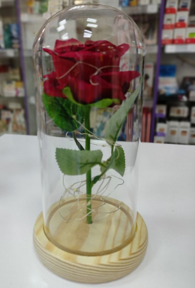 Роза в колбе с подсветкой "Единственная Моя" Красный - фото 2 - id-p140895354