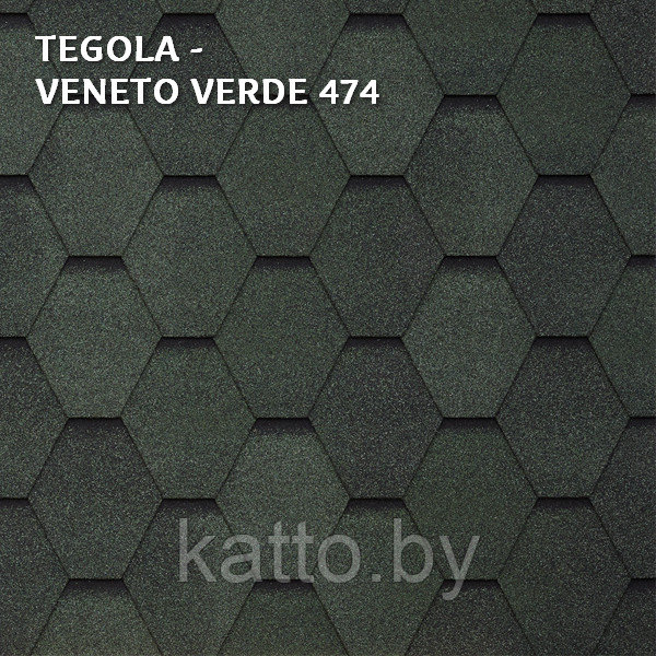 Битумная черепица TEGOLA VENETO, Verde 474